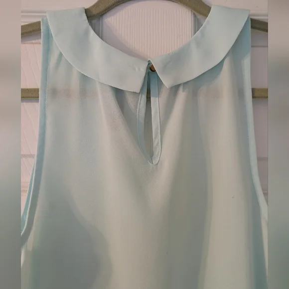 LC Lauren Conrad Mint Green Sleeveless Blouse - Picture 4 of 5